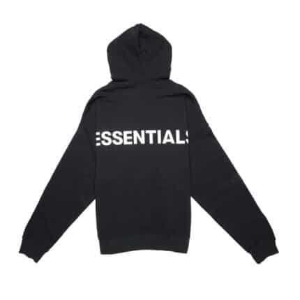 Essentials 3M Logo Pullover Hoodie- Black