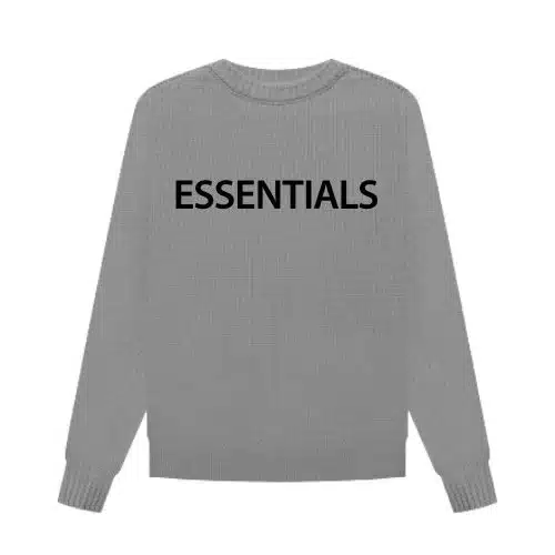 Essentials Overlapped Grey Sweater
