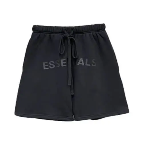 Essentials Cotton Shorts-Black